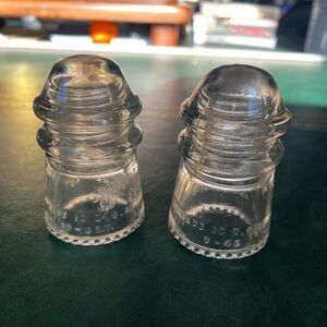 Vintage Hemingray Glass Insulator -9 Clear Glass Made In The USA 39 - 42::